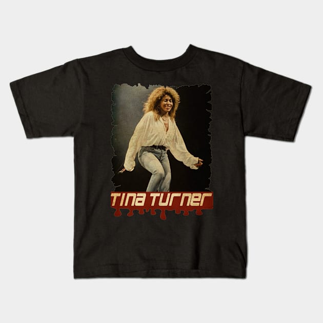 Tina Turner Vintage Kids T-Shirt by Teling Balak
